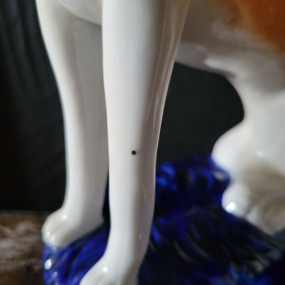 Pair [of 2] Vintage English Staffordshire Style Greyhound/Whippet Bookends - Picture 7 of 8